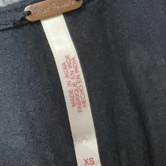 Free People String of Hearts Black Floral Midi Cutout Dress - Picture 5 of 6